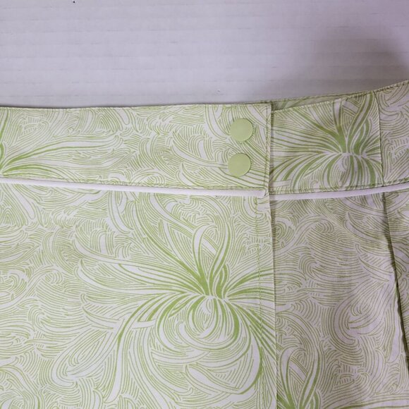 Patagonia Women Outdoor Lightweight Green Floral Nylon Wrap Around Skirt Size 10 - Picture 2 of 8